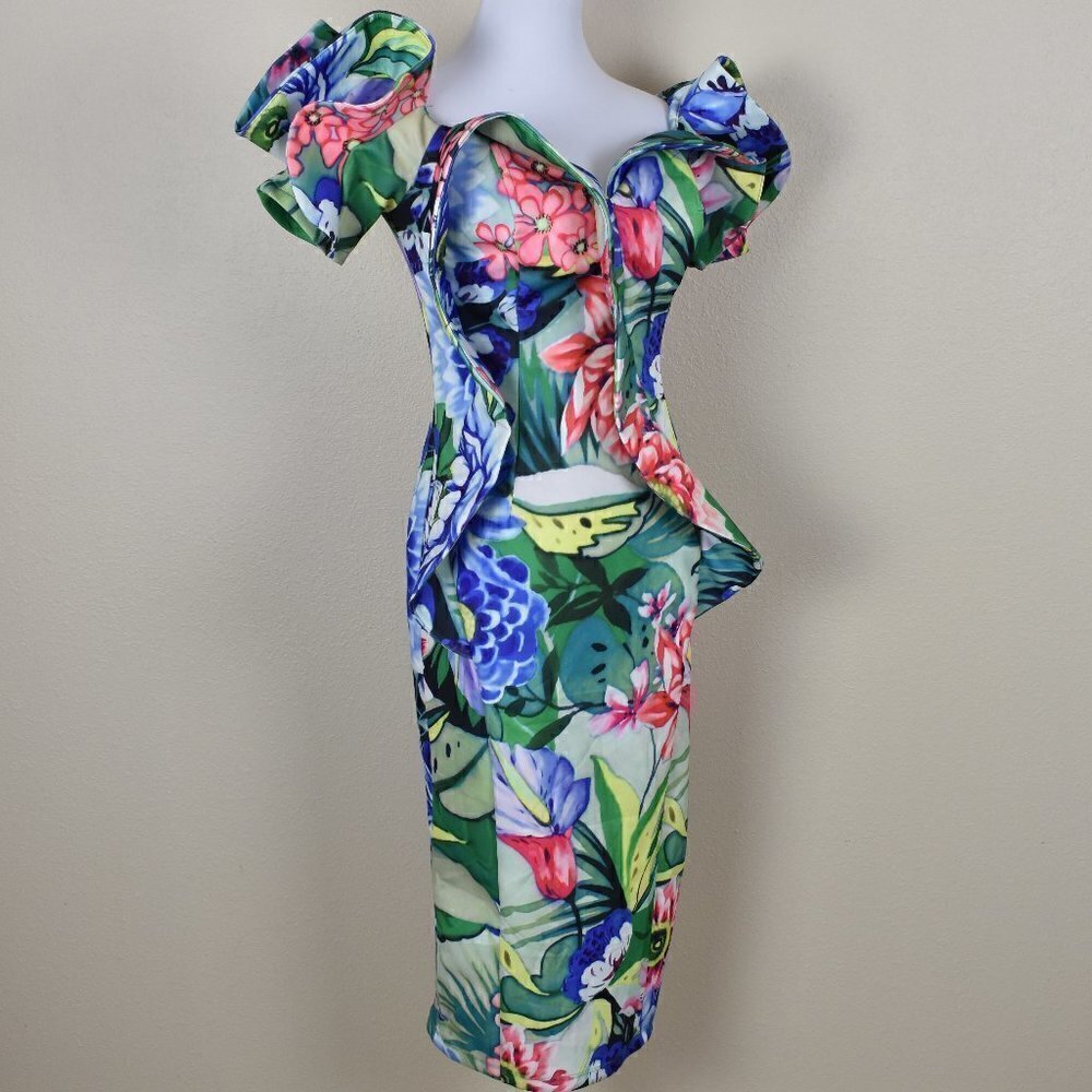 CQ by CQ Floral Ruffle Sheath Dress - Picture 7 of 8